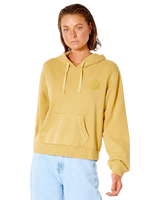 The Rip Curl Womens Icons Of Surf Hoodie in Gold