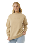 The Rip Curl Womens Premium Surf Sweatshirt in Taupe