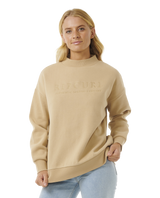 The Rip Curl Womens Premium Surf Sweatshirt in Taupe