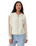 The Rip Curl Womens Archive Zip Through Sweatshirt in Bone