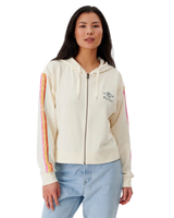 The Rip Curl Womens Archive Zip Through Sweatshirt in Bone