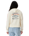 The Rip Curl Womens Archive Zip Through Sweatshirt in Bone