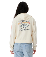 The Rip Curl Womens Archive Zip Through Sweatshirt in Bone