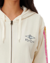 The Rip Curl Womens Archive Zip Through Sweatshirt in Bone