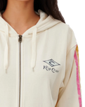 The Rip Curl Womens Archive Zip Through Sweatshirt in Bone