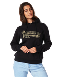 The Rip Curl Womens Playbella Script Hoodie in Black