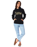 The Rip Curl Womens Playbella Script Hoodie in Black