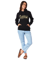 The Rip Curl Womens Playbella Script Hoodie in Black