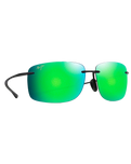 The Maui Jim Hema Polarised Sunglasses in Matte Black & Maui Green