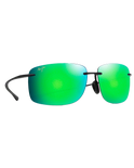 The Maui Jim Hema Polarised Sunglasses in Matte Black & Maui Green