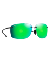 The Maui Jim Hema Polarised Sunglasses in Matte Black & Maui Green