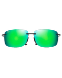 The Maui Jim Hema Polarised Sunglasses in Matte Black & Maui Green