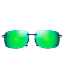 The Maui Jim Hema Polarised Sunglasses in Matte Black & Maui Green