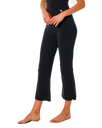 The Rip Curl Womens Premium Rib Cropped Trousers in Black