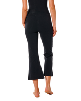 The Rip Curl Womens Premium Rib Cropped Trousers in Black