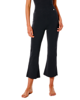 The Rip Curl Womens Premium Rib Cropped Trousers in Black