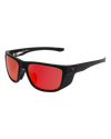 Greyson 2.0 Polarised Sunglasses in Black Rubber & Red Mirror