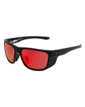 Greyson 2.0 Polarised Sunglasses in Black Rubber & Red Mirror