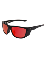 Greyson 2.0 Polarised Sunglasses in Black Rubber & Red Mirror