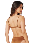 The Rip Curl Womens Playabella Fixed Tri Bikini Top in Chocolate