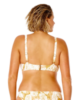 The Rip Curl Womens Summer Palm DD Bikini Top in Honey