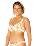 The Rip Curl Womens Summer Palm DD Bikini Top in Honey