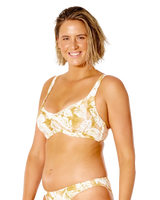 The Rip Curl Womens Summer Palm DD Bikini Top in Honey