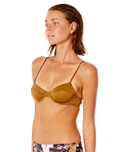 The Rip Curl Womens Playabella Balconette Bikini Top in Chocolate