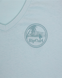 The Rip Curl Womens Re Entry V-Neck T-Shirt in Blue