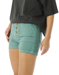 The Rip Curl Womens Summer Palm Walkshorts in Teal