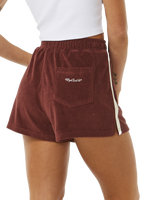 The Rip Curl Womens Revival Terry Shorts in Plum