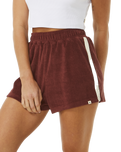 The Rip Curl Womens Revival Terry Shorts in Plum