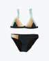 Girls Block Party Bikini Set in Navy