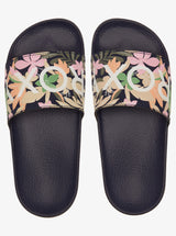 Girls Slippy II Sliders in Navy & Pink