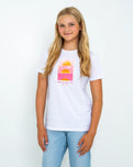 Girls Sunset T-Shirt in White