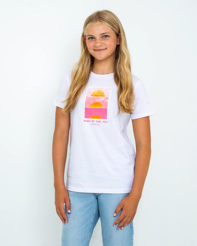 Girls Sunset T-Shirt in White