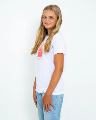 Girls Sunset T-Shirt in White