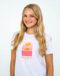 Girls Sunset T-Shirt in White