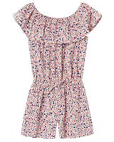 Girls Vinaya Playsuit in White Alyssum Flower