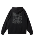 Graphic Mix Hoodie in Black