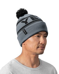 The Yeti Mens Retro Beanie in Grey & Black