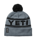 The Yeti Mens Retro Beanie in Grey & Black