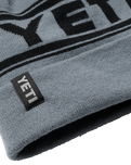 The Yeti Mens Retro Beanie in Grey & Black