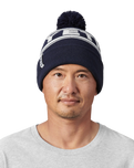 The Yeti Mens Retro Beanie in Navy & White