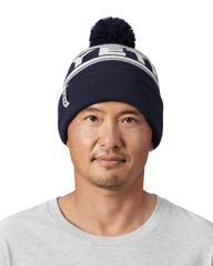 The Yeti Mens Retro Beanie in Navy & White