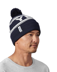 The Yeti Mens Retro Beanie in Navy & White