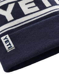 The Yeti Mens Retro Beanie in Navy & White