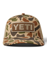 The Yeti Mens Logo Full Camo Trucker Cap in Brown Camo