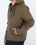 The Hurley Mens Milestone Fleece Jacket in Olive