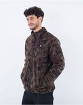 The Hurley Mens Juniper Reversible Fleece Jacket in Olive